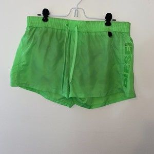 Diesal men's board shorts swim shorts bright lime green beachwear size L